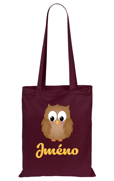 Látková taška Sovička se jménem