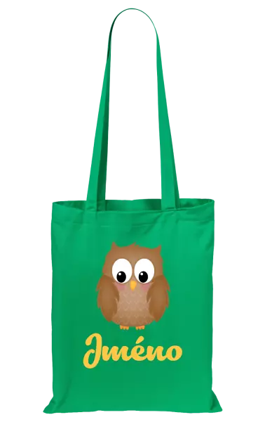 Látková taška Sovička se jménem