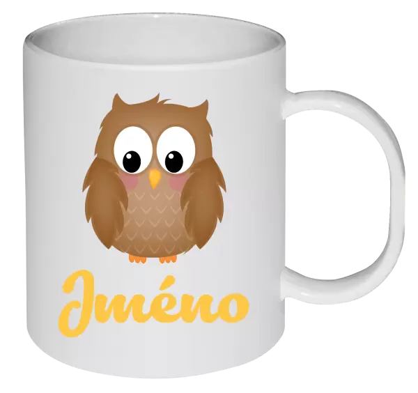 Plastový hrnek Sovička se jménem