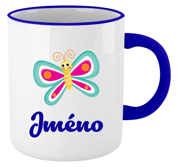 Hrnek Motýlek se jménem