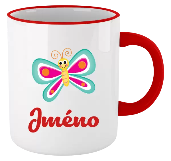 Hrnek Motýlek se jménem