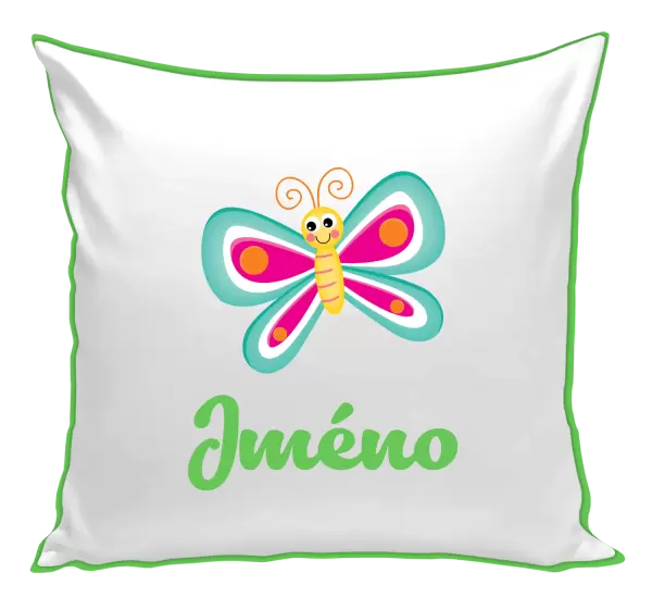 Polštář Motýlek se jménem