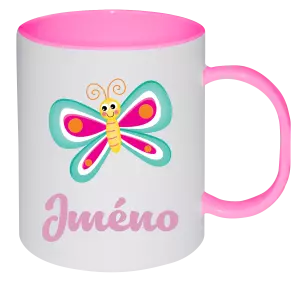 Hrnek 330 ml - plastový Motýlek se jménem