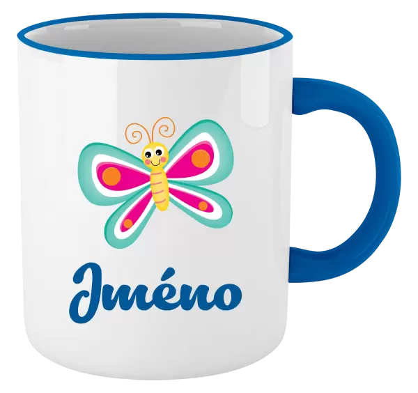 Hrnek Motýlek se jménem