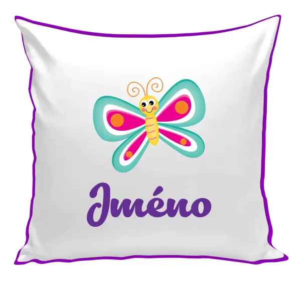 Polštář Motýlek se jménem