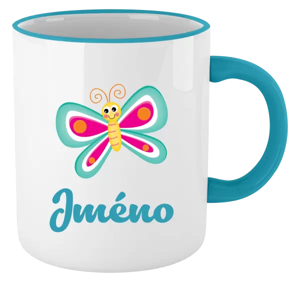 Hrnek Motýlek se jménem