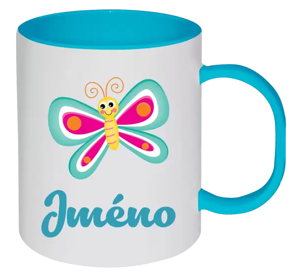 Plastový hrnek Motýlek se jménem