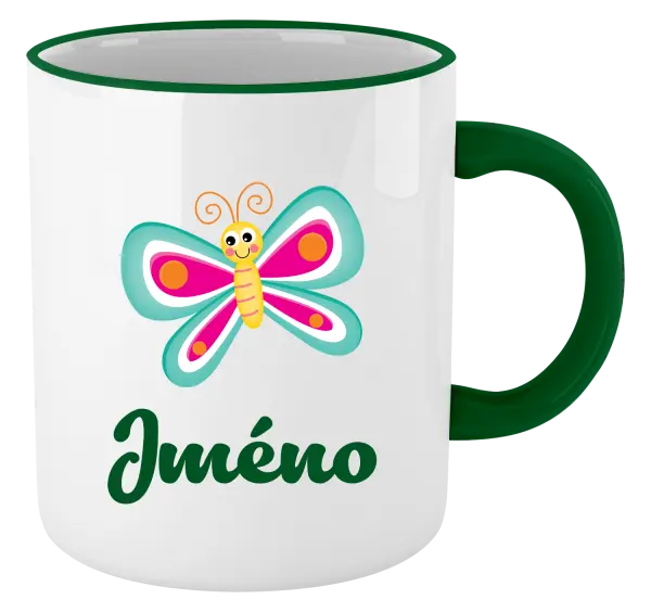 Hrnek Motýlek se jménem