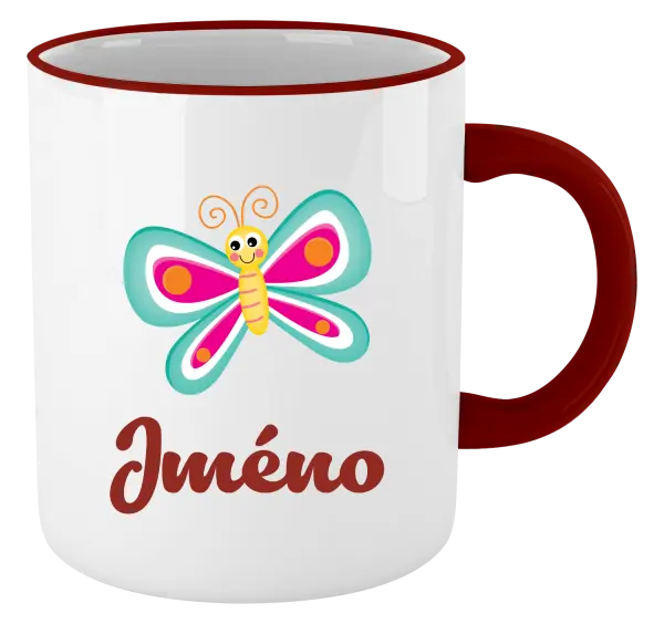 Hrnek Motýlek se jménem