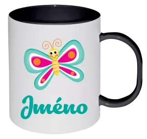 Hrnek 330 ml - plastový Motýlek se jménem