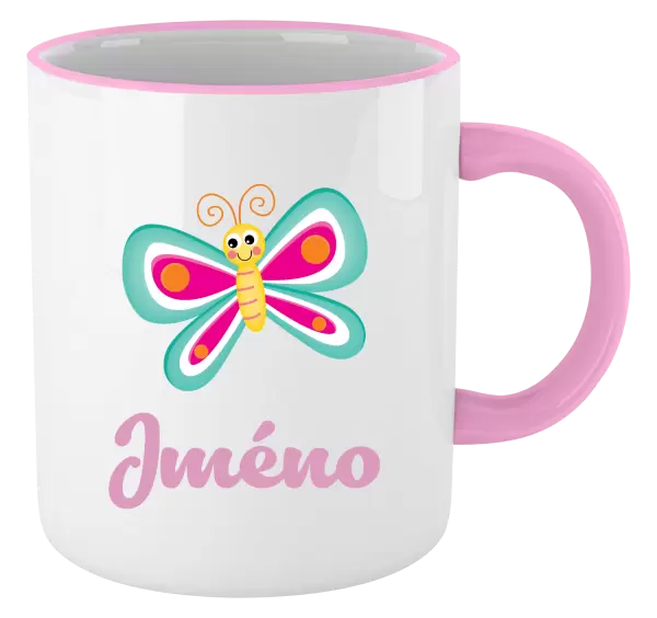 Hrnek Motýlek se jménem