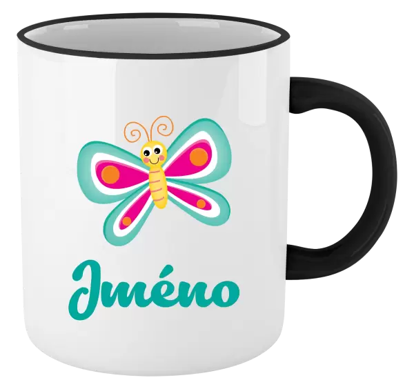 Hrnek Motýlek se jménem
