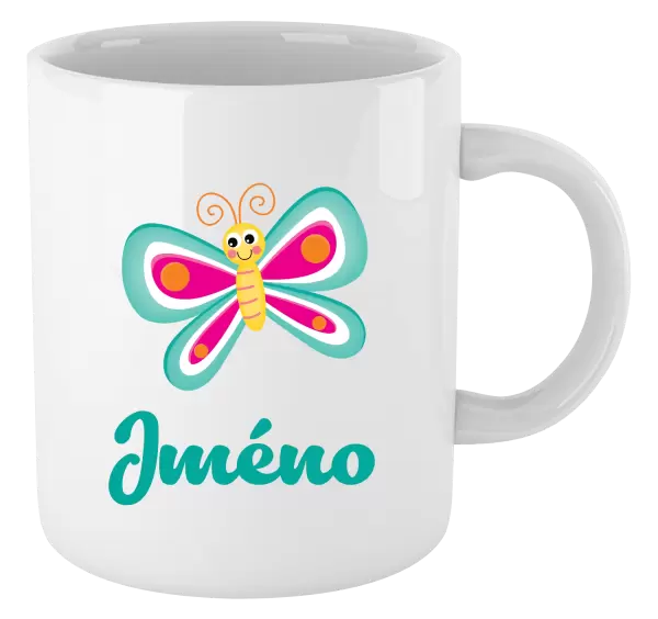 Hrnek Motýlek se jménem