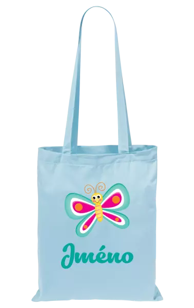 Látková taška Motýlek se jménem