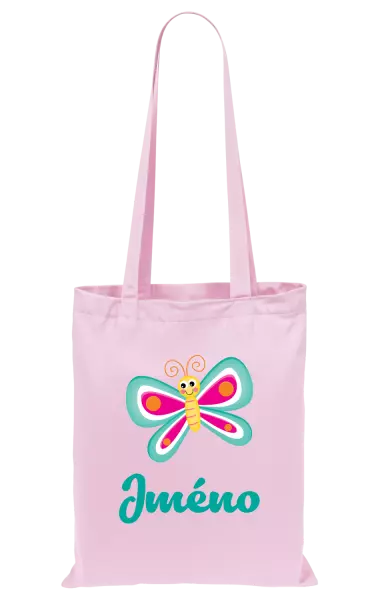 Látková taška Motýlek se jménem