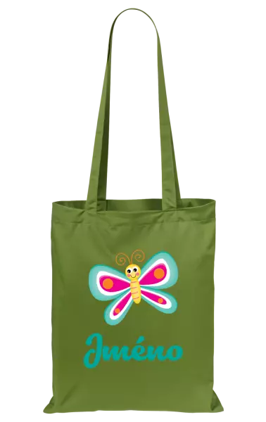 Látková taška Motýlek se jménem