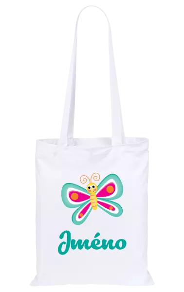 Látková taška Motýlek se jménem