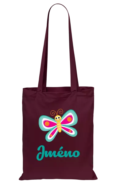 Látková taška Motýlek se jménem