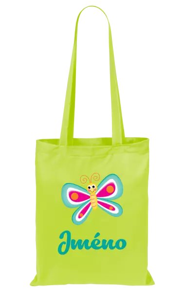 Látková taška Motýlek se jménem