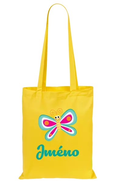 Látková taška Motýlek se jménem