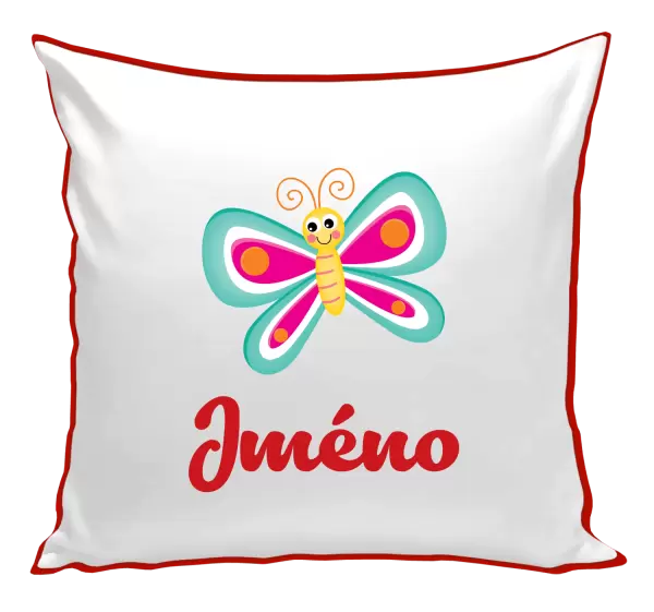 Polštář Motýlek se jménem