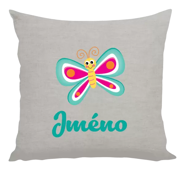 Polštář Motýlek se jménem