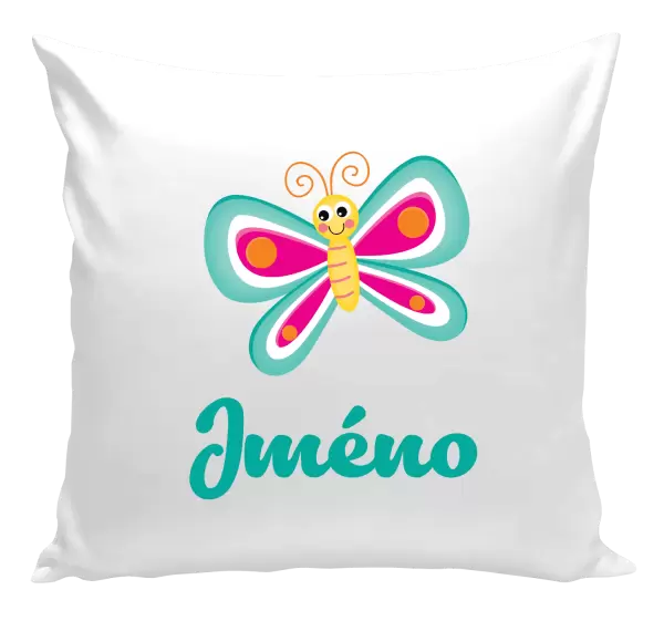 Polštář Motýlek se jménem