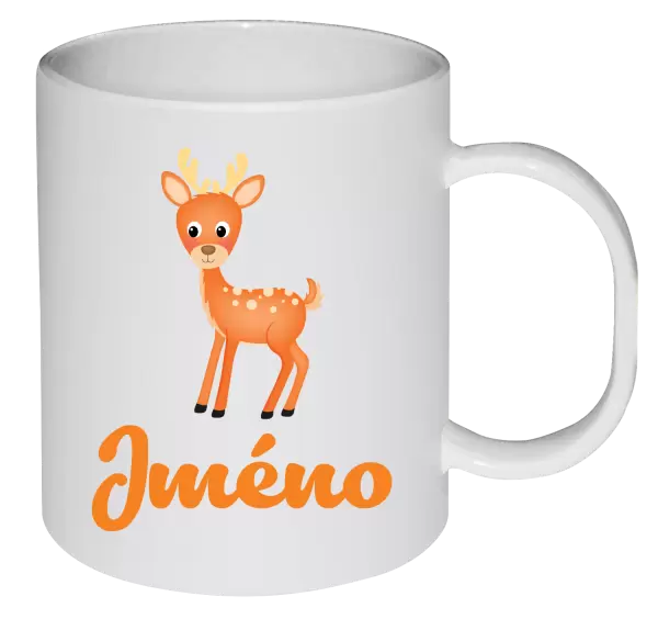 Plastový hrnek Srneček se jménem