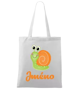 Látková taška Šnek se jménem