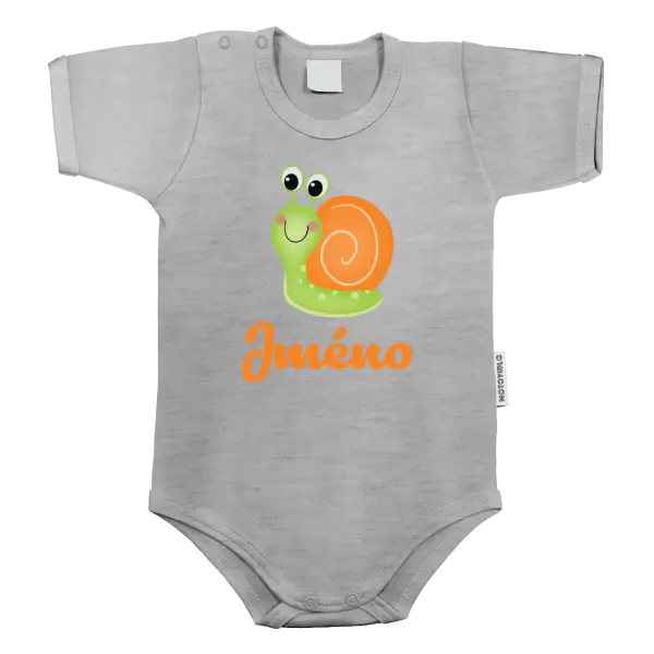 Dětské body Šnek se jménem