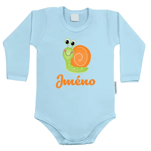 Dětské body Šnek se jménem