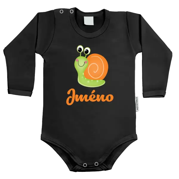 Dětské body Šnek se jménem