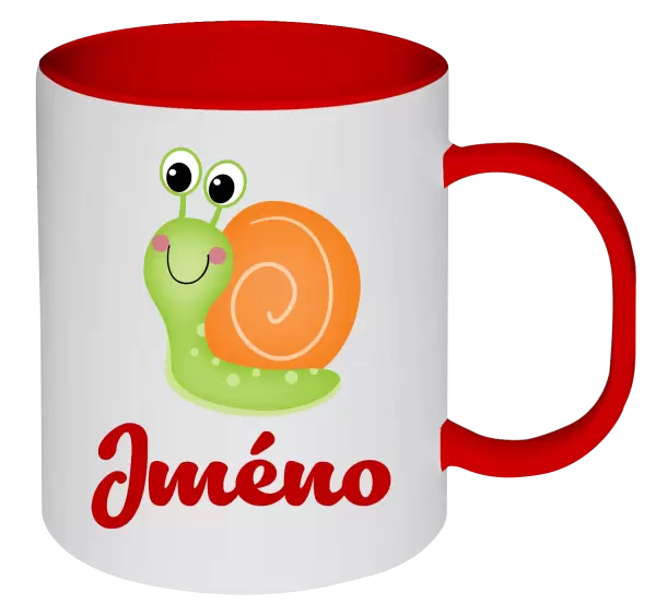 Plastový hrnek Šnek se jménem