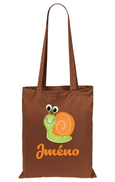 Látková taška Šnek se jménem