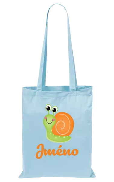Látková taška Šnek se jménem