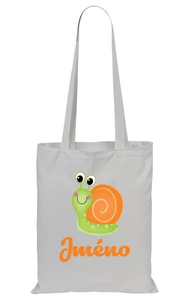 Látková taška Šnek se jménem