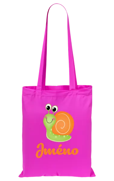 Látková taška Šnek se jménem