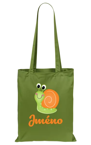 Látková taška Šnek se jménem