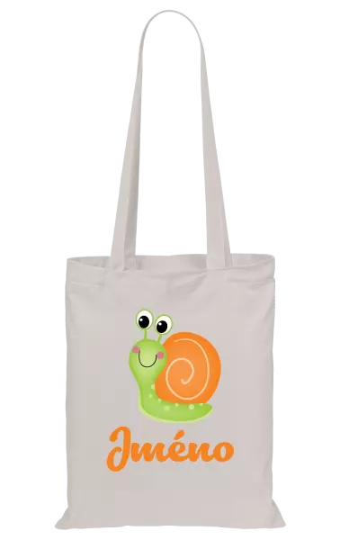 Látková taška Šnek se jménem