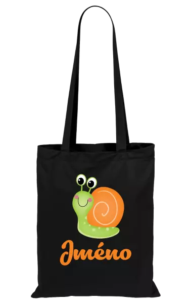 Látková taška Šnek se jménem