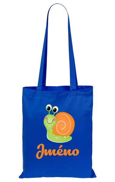 Látková taška Šnek se jménem