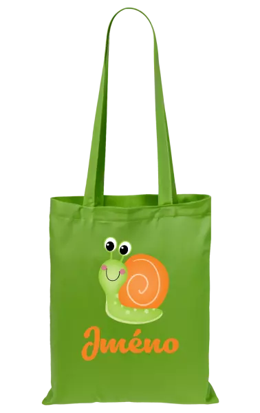Látková taška Šnek se jménem