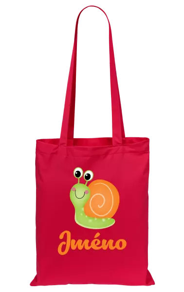 Látková taška Šnek se jménem