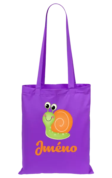 Látková taška Šnek se jménem