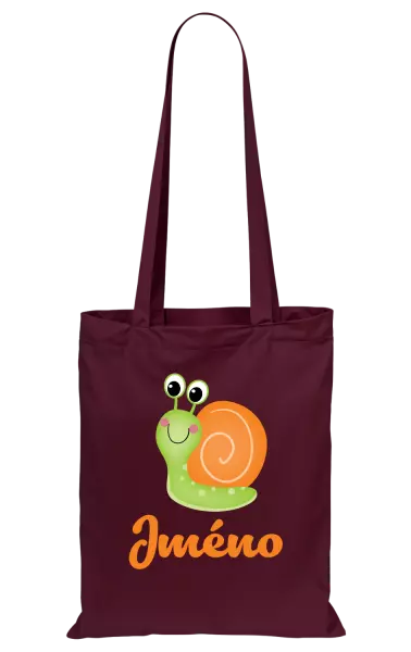 Látková taška Šnek se jménem