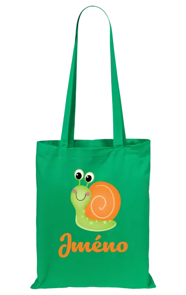 Látková taška Šnek se jménem