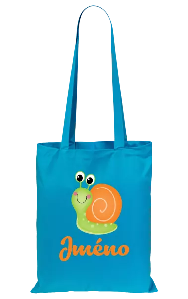 Látková taška Šnek se jménem