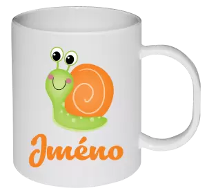Plastový hrnek Šnek se jménem