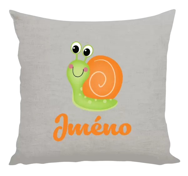 Polštář Šnek se jménem