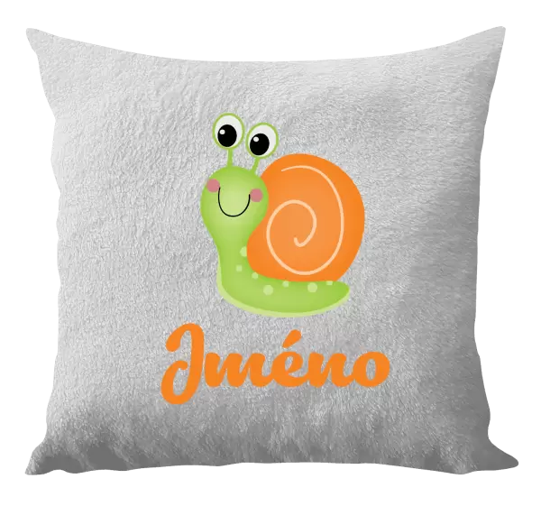 Polštář Šnek se jménem